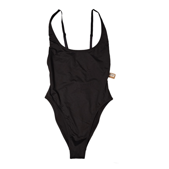 SKIMS FITS EVERYBODY SQUARE NECK ONYX Swimsuit Small - Picture 1 of 6